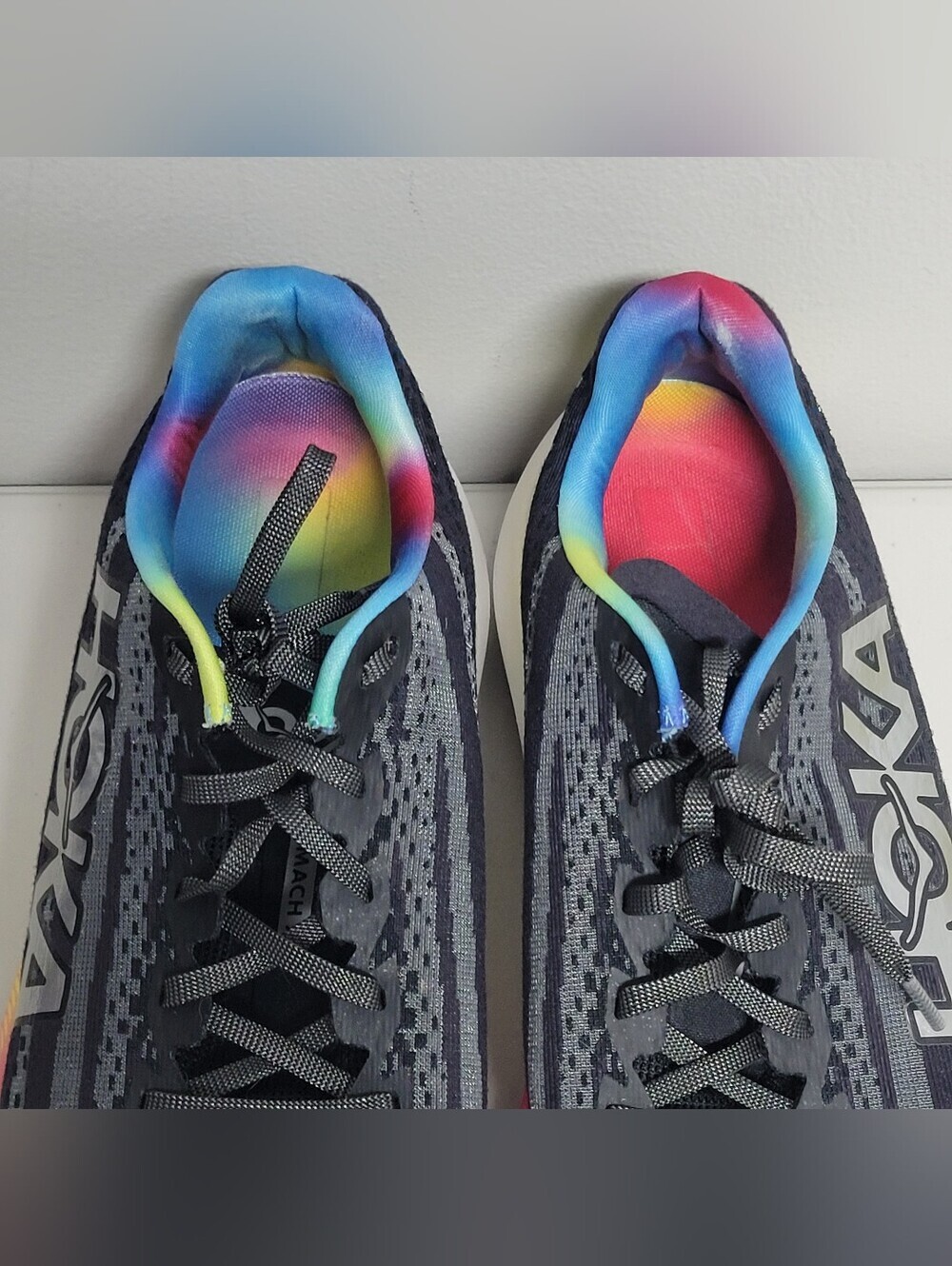 Hoka One One Mach X Black Multicolor Men's Athletic Sneakers  Shoes Size 10.5 D. - Picture 9 of 14